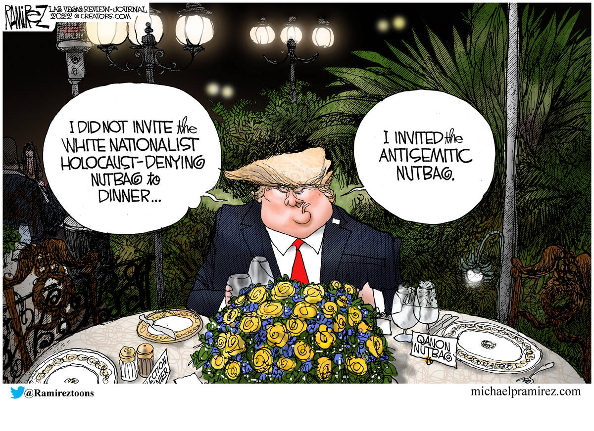 Trump ducks responsibility for his dinner with Ye and white nationalist Nick Fuentes.