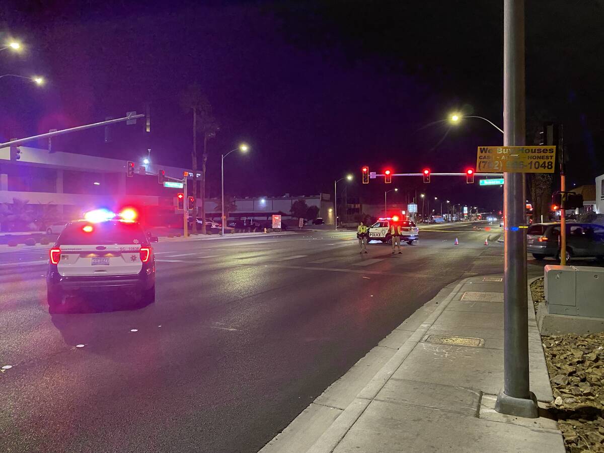 Las Vegas police were investigating a homicide near East Tropicana Avenue and Tamarus Street on ...
