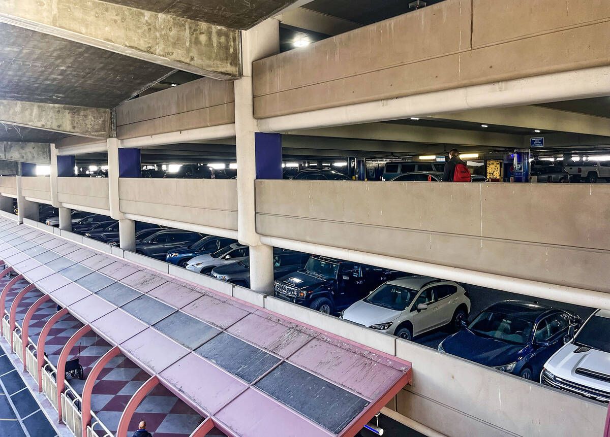 The parking garage at Harry Reid International Airport in Las Vegas, Wednesday, Nov. 23, 2022. ...