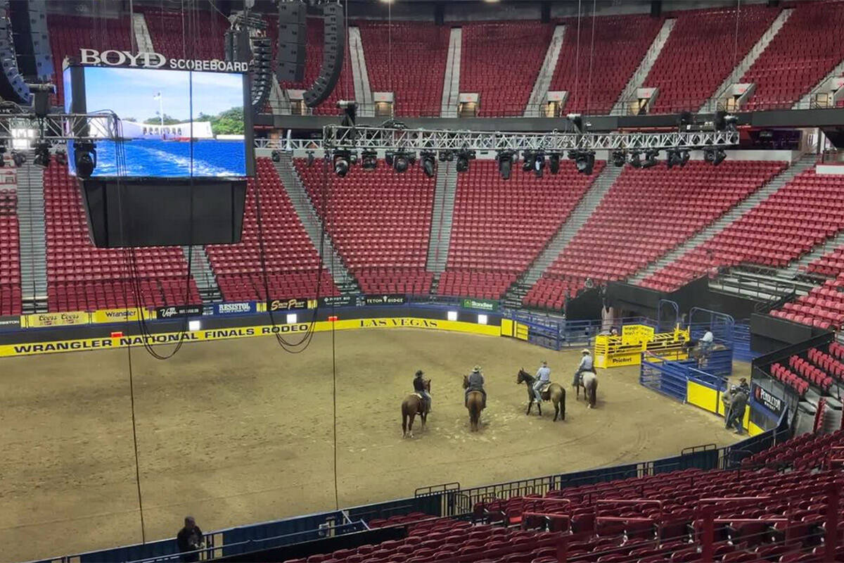 The Thomas & Mack Center is set to host the Wrangler National Finals Rodeo on Nov. 28, 2022. (K ...