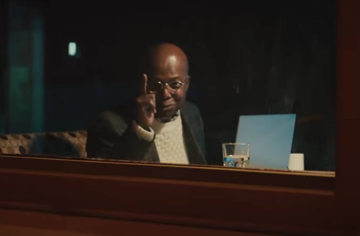 A screen grab of Clarence Gilyard as Theo is shown in the new "Die Hard" commercial for Advance ...