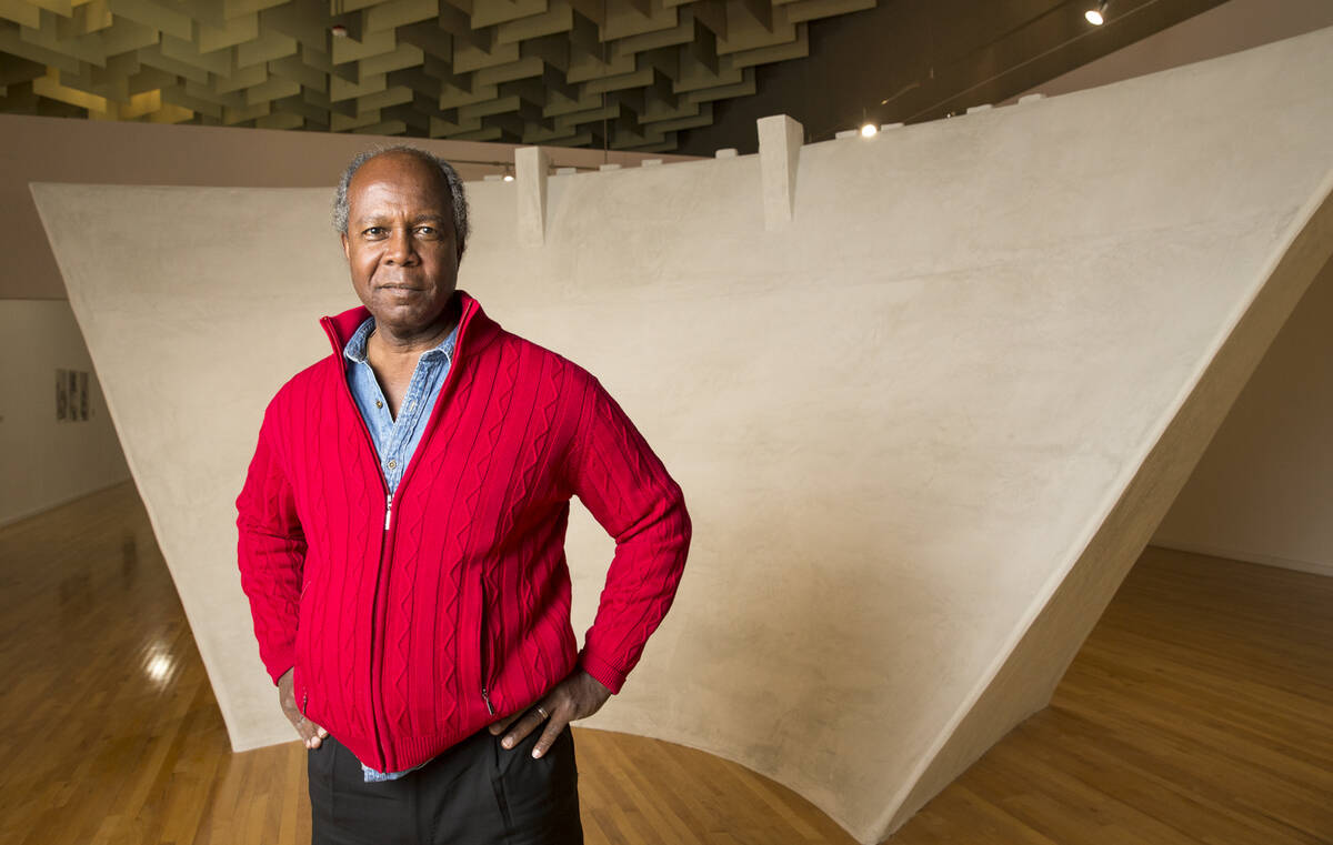 Film professor and actor Clarence Gilyard poses in Marjorie Barrick Museum of Art at UNLV in La ...
