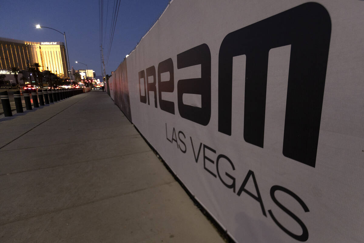 The Hyatt Dream Las Vegas hotel-casino project on the south Las Vegas Strip is under constructi ...