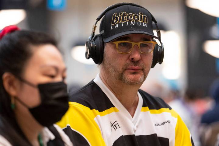 Phil Hellmuth plays during the World Series of Poker tournament at Bally's Las Vegas in Las Veg ...