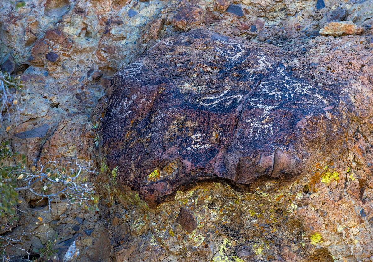 Petroglyphs cover rock outcroppings reflecting the lengthy history and sacredness for at least ...