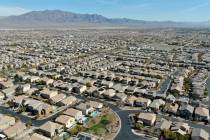 An aerial view of the Providence housing development near Knickerbocker Park in Las Vegas on Tu ...