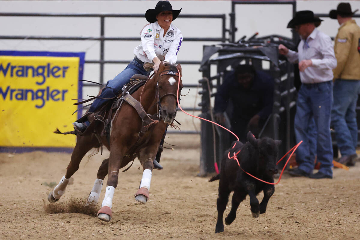 National Finals Breakaway Roping title won by Martha Angelone