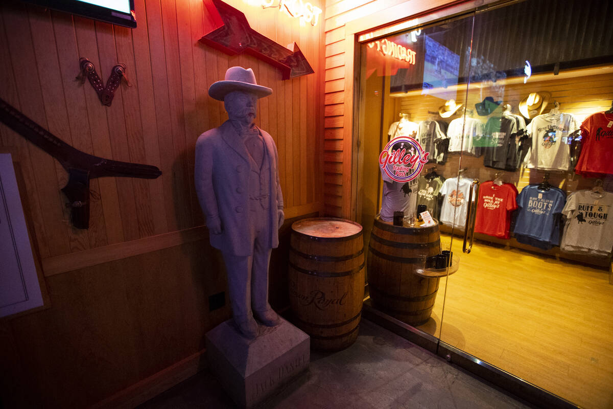 The interior of Gilley's Saloon inside of Treasure Island hotel-casino in Las Vegas, Friday, Au ...