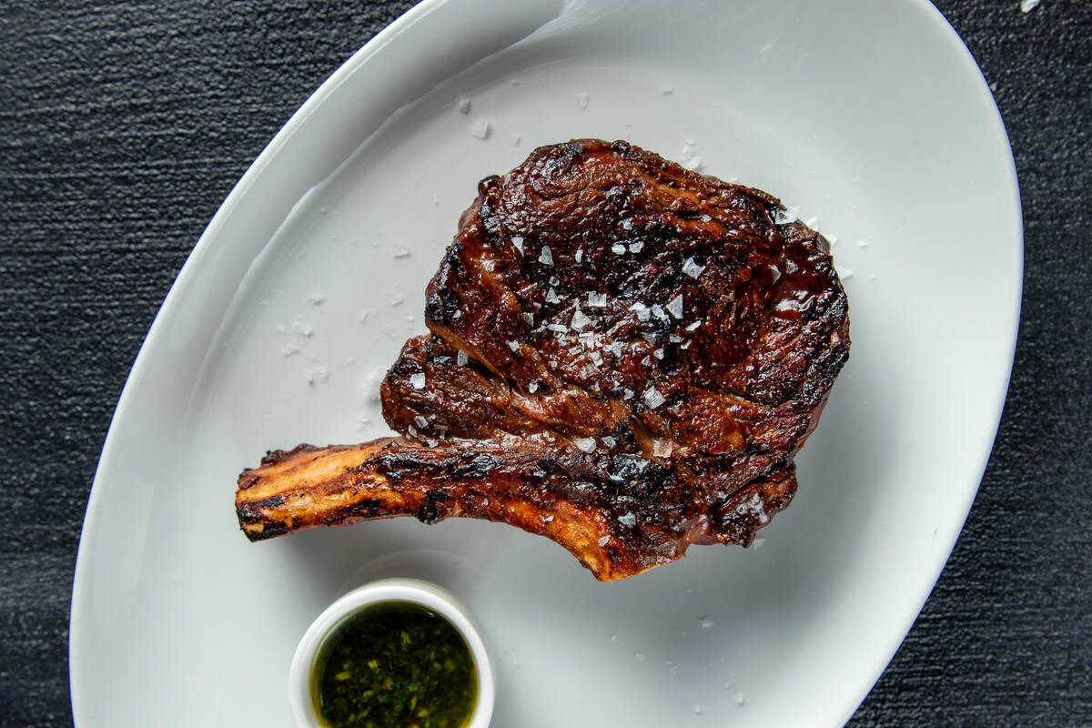 The 16-ounce Cowgirl bone-in ribeye at STK in The Cosmopolitan of Las Vegas is anything but dai ...