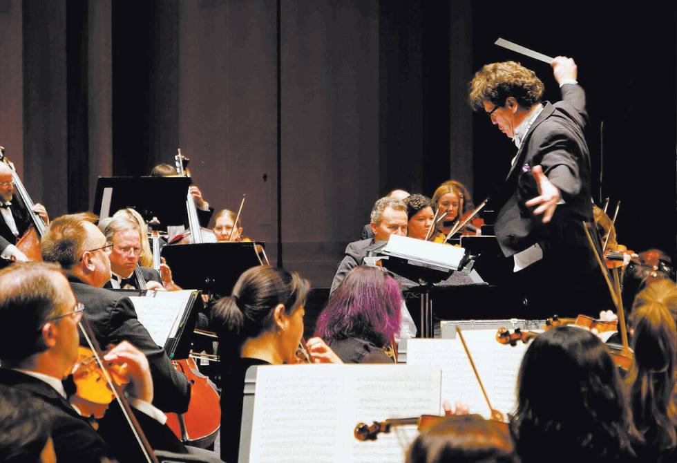Donato Cabrera conducts the Las Vegas Philharmonic, featuring the Las Vegas Master Singers, as ...