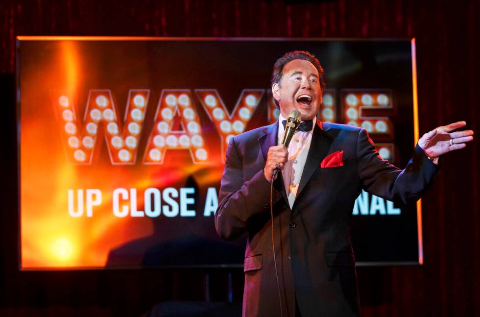 Wayne Newton performs at Bugsy's Cabaret on Monday, Jan. 24, 2022, at the Flamingo, in Las Vega ...