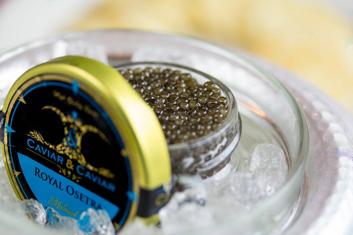 Royal Osetra caviar from the Caviar Bar in Eiffel Tower Restaurant at Paris Las Vegas. (Paris L ...