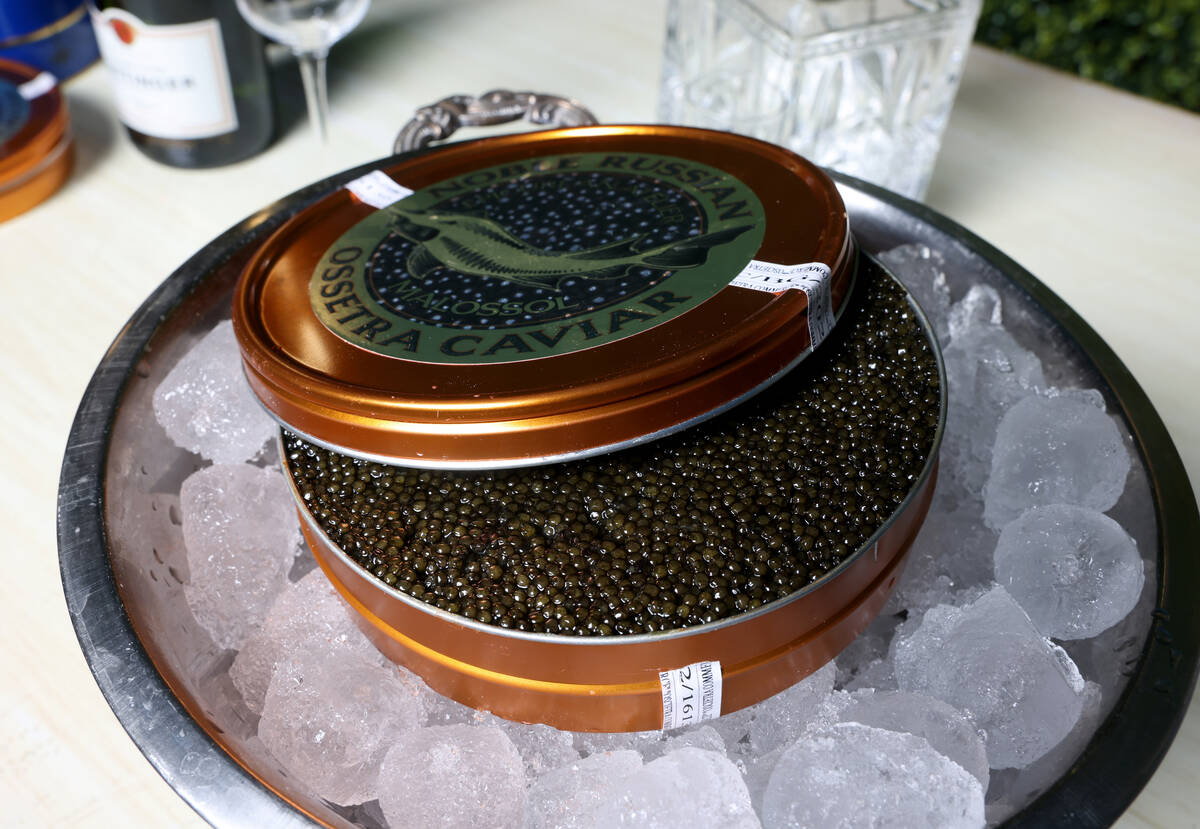Caviar at Forte Tapas restaurant in Las Vegas owned by chef Nina Manchev Wednesday, Nov. 9, 202 ...