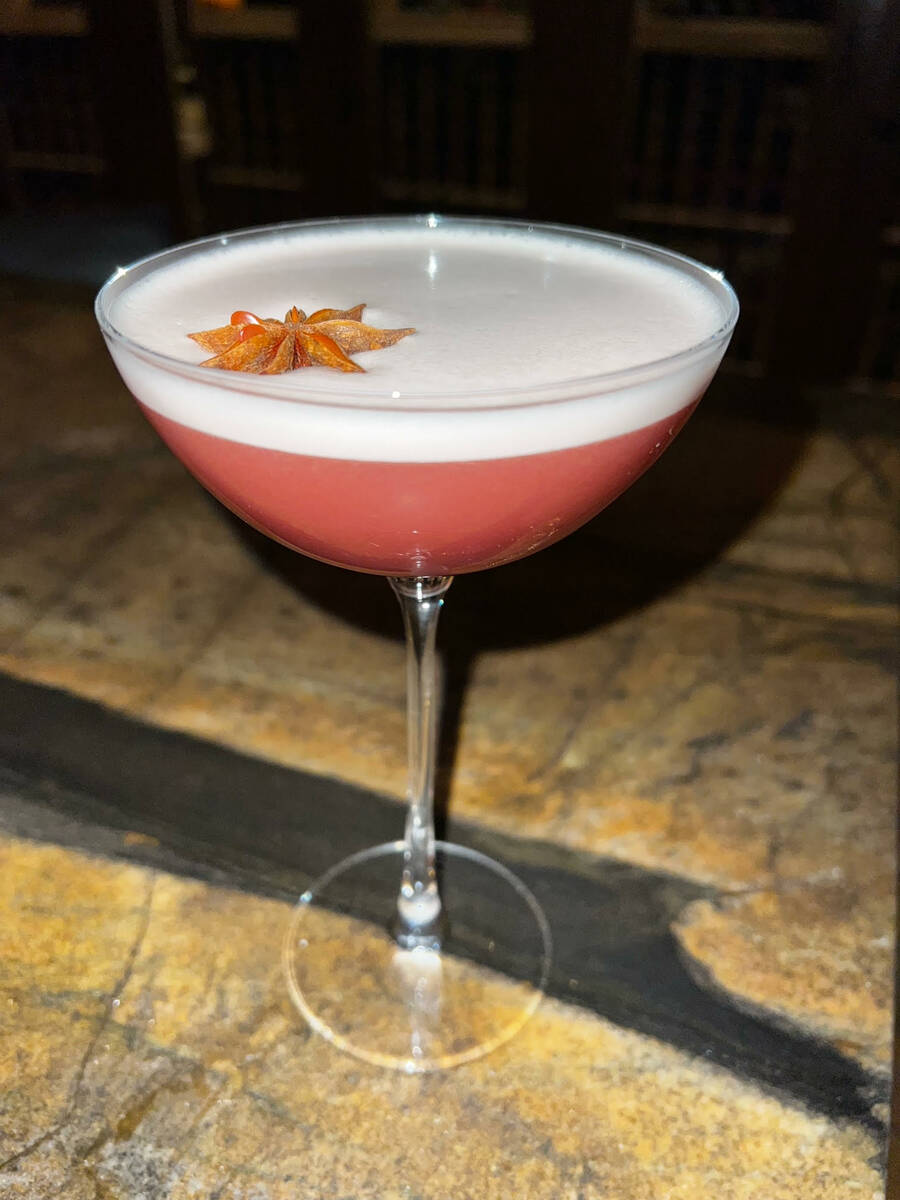 A Santa Sangre cocktail from Vetri Cucina in The Palms of Las Vegas. (The Palms)