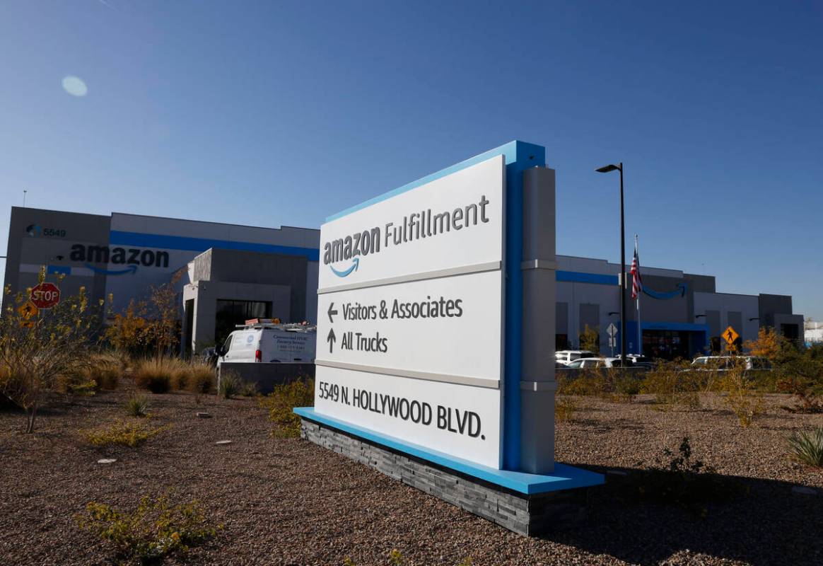 Amazon Fulfillment Center is shown at an industrial area centered around Tropical Parkway just ...