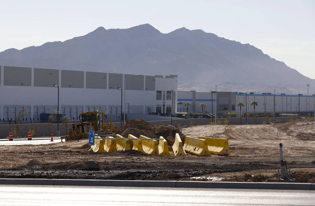 Road construction is underway at an industrial area centered around Tropical Parkway just east ...