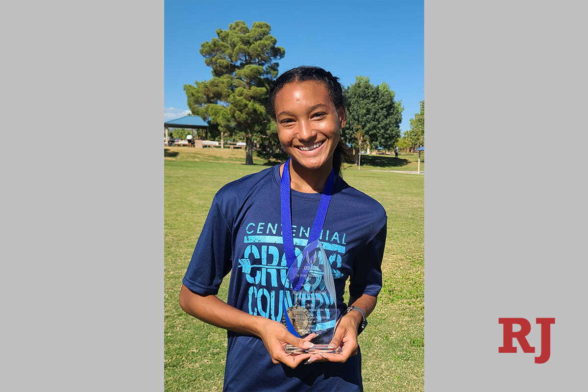 Centennial's MacKenna Calvin is a member of the Nevada Preps All-Southern Nevada girls cross co ...