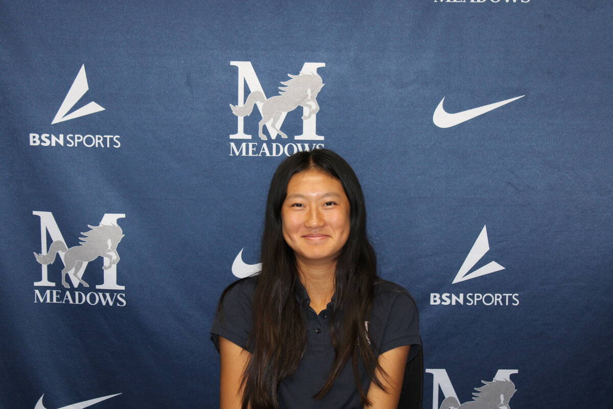 The Meadows' Sophia Yang is a member of the Nevada Preps All-Southern Nevada girls tennis team.