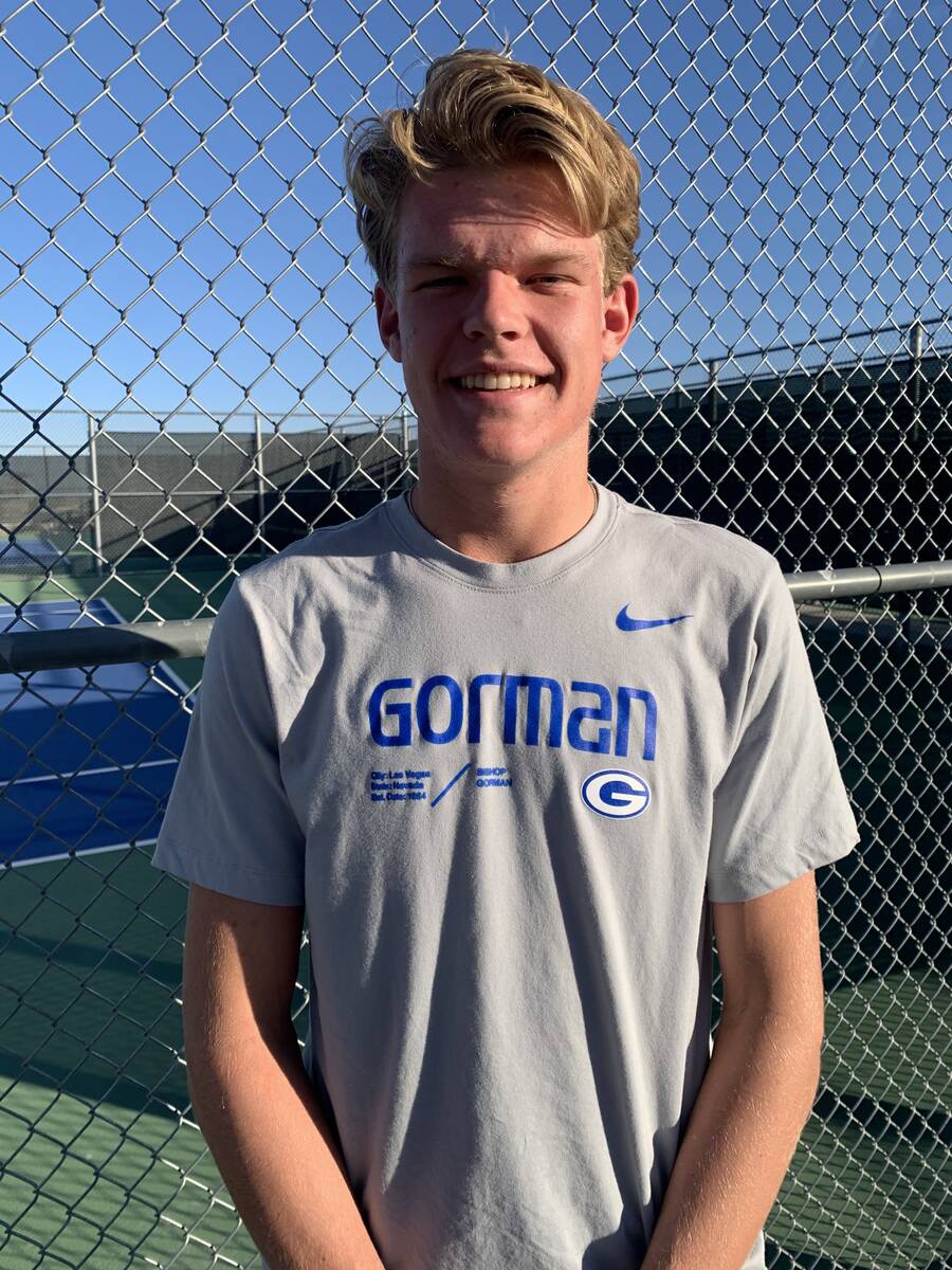 Bishop Gorman's Mark Lapko is a member of the Nevada Preps All-Southern Nevada boys tennis team.
