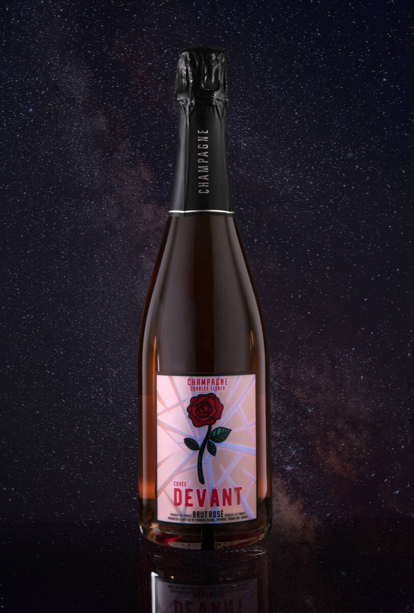 Devant Champagne features a glow-in-the-dark label with blinking light feature. (Argex Beverages)