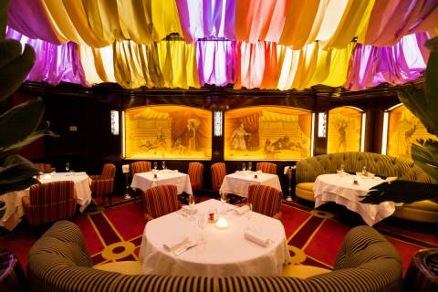 The tented dining room of Le Cirque at Ballegio. (Benjamin Hager/Las Vegas Review-Journal file)