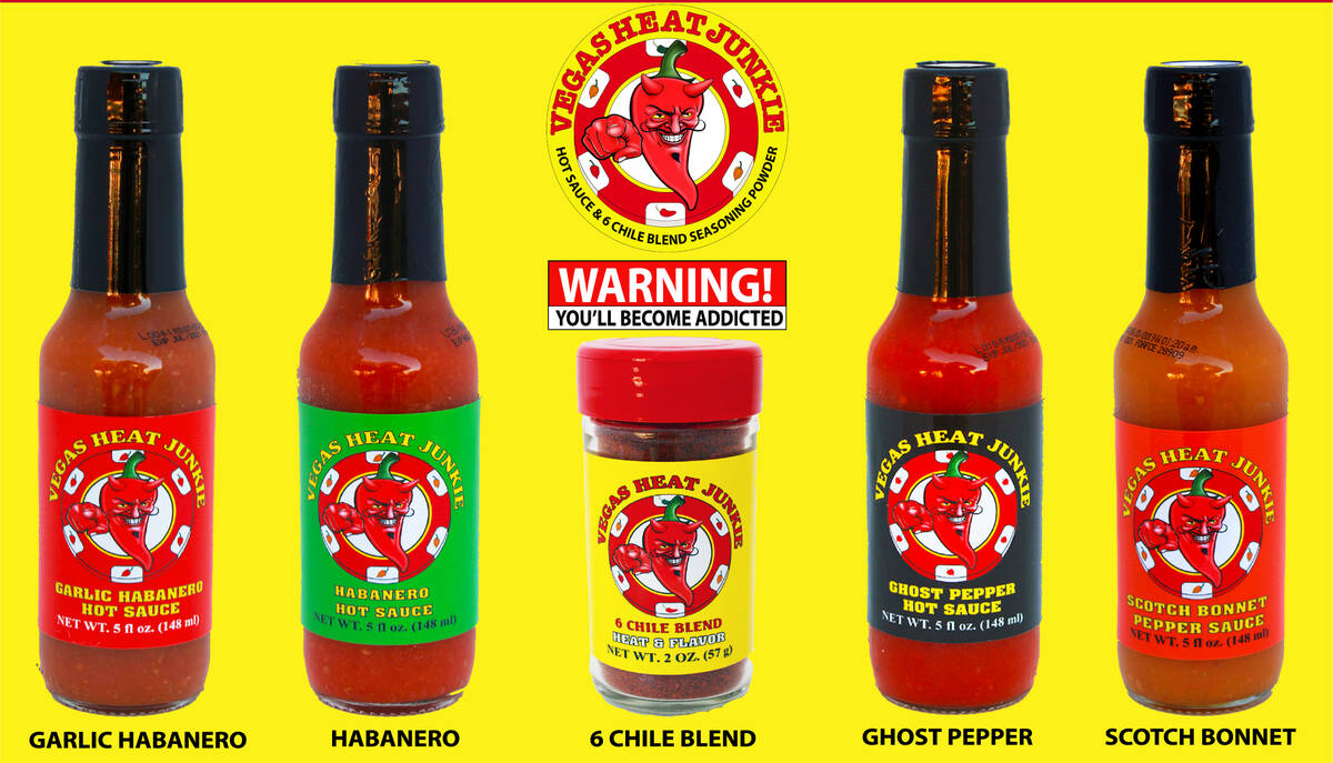 Vegas Heat Junkie hot sauces are about flavor first, not heat, the owner says. (Heat Junkie Foods)