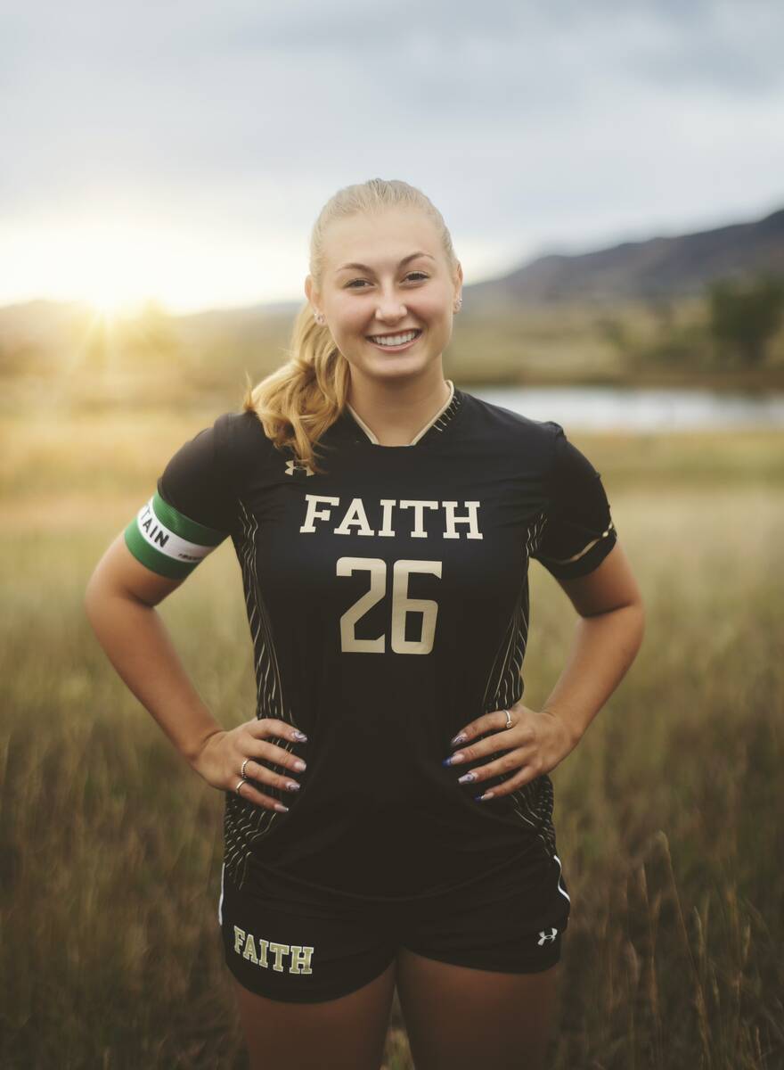 Faith Lutheran's Taylor Folk is a member of the Nevada Preps All-Southern Nevada girls soccer team.