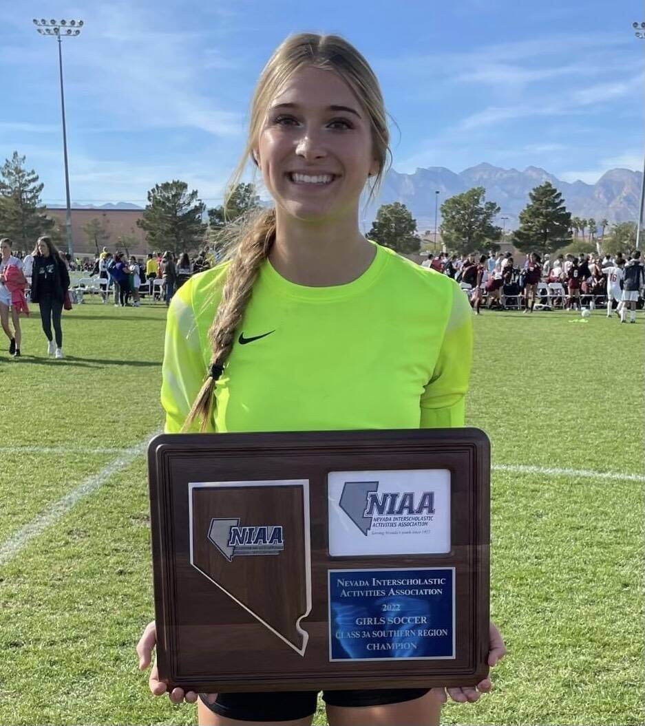 Pahrump Valley's Avery Moore is a member of the Nevada Preps All-Southern Nevada girls soccer team.