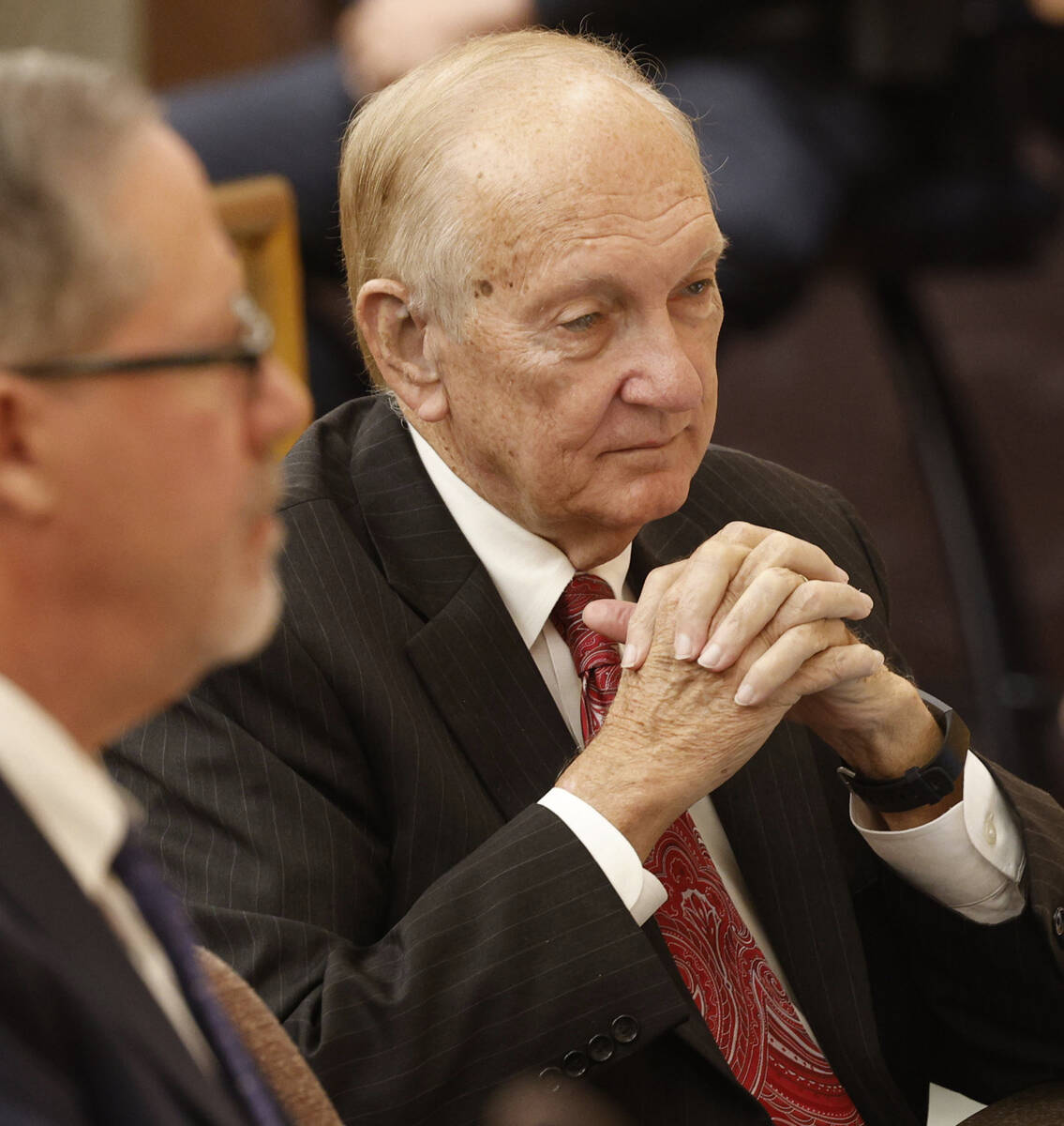 Deputy County Manager Jeff Wells attends a meeting of the Clark County Commission at the Govern ...