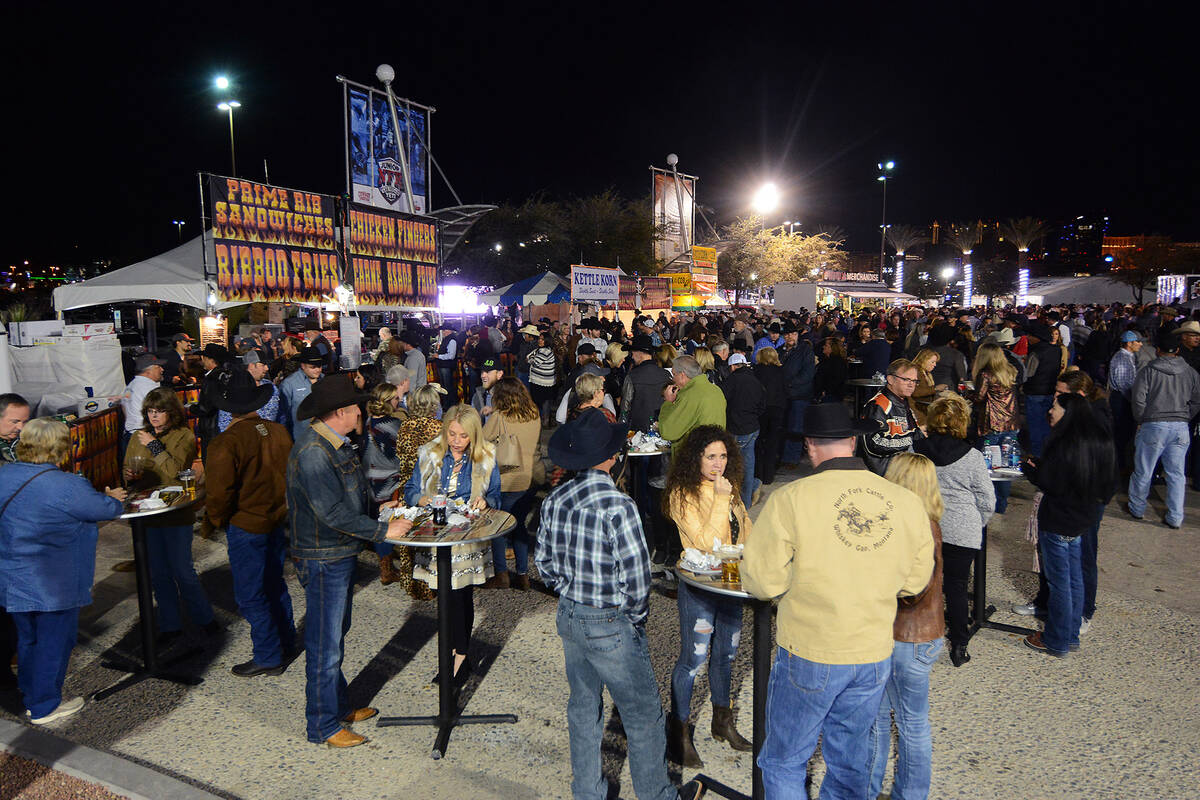 The Wrangler NFR Fan Zone provides a great place to meet up outside the Thomas & Mack Center an ...