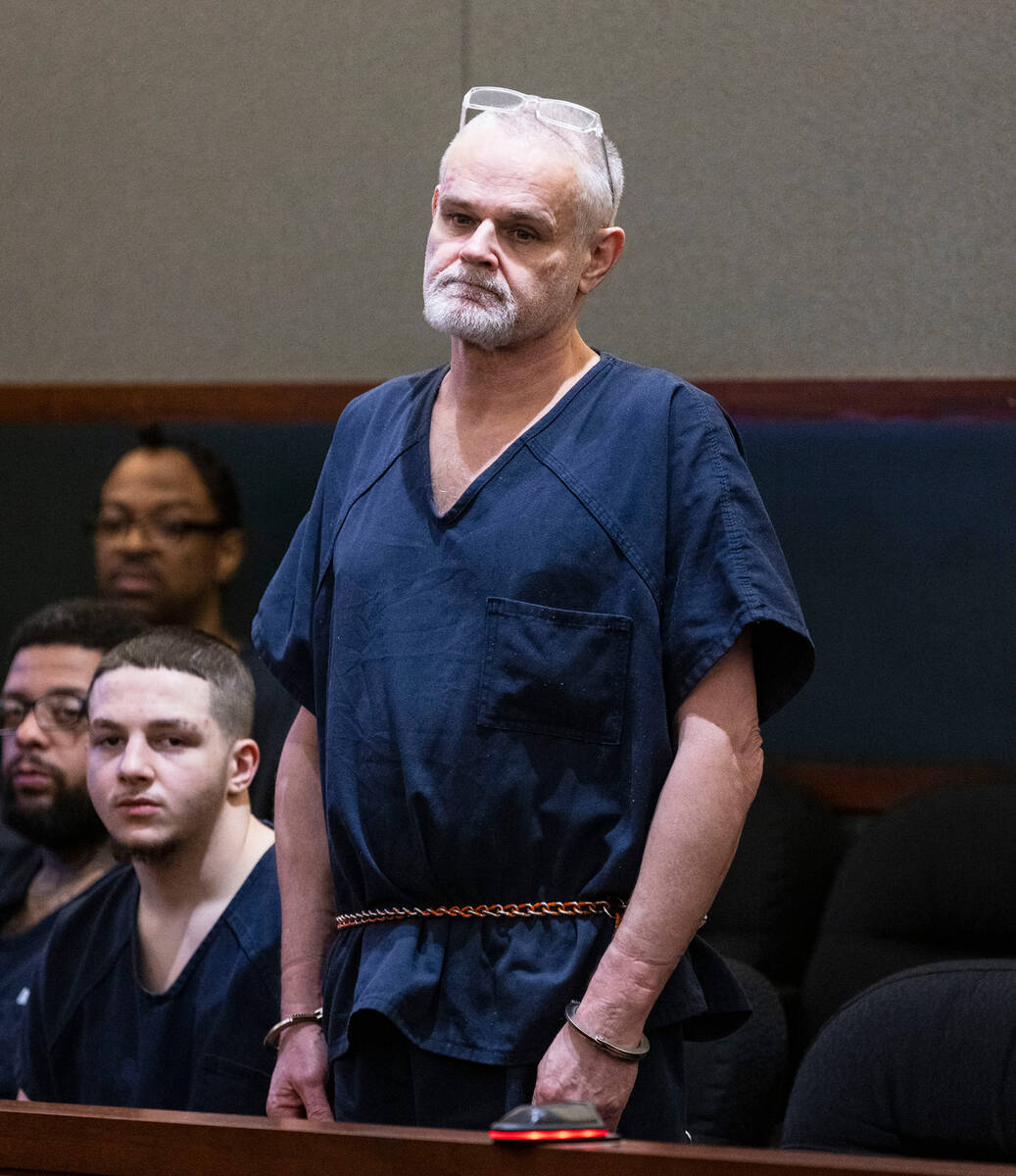 Eric Holland appears in court during his sentencing at the Regional Justice Center on Thursday, ...