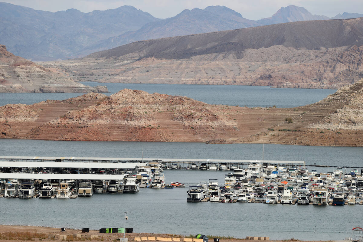 Las Vegas Boat Harbor on Lake Mead near Boulder City Monday, Dec. 5, 2022. (K.M. Cannon/Las Veg ...
