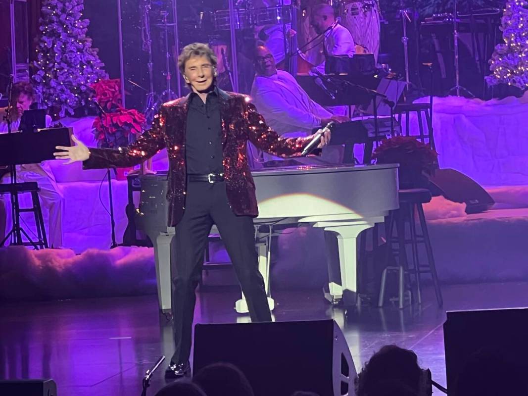 Barry Manilow performs at International Theater at Westgate Las Vegas on Friday, Dec. 2, 2022. ...