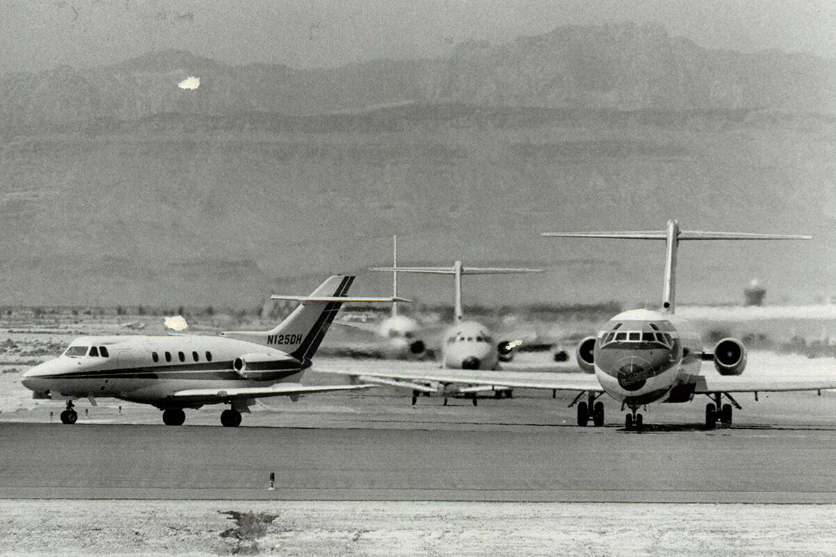McCarran International Airport on Aug. 5, 1977. (Gary Thompson/Las Vegas Review-Journal)