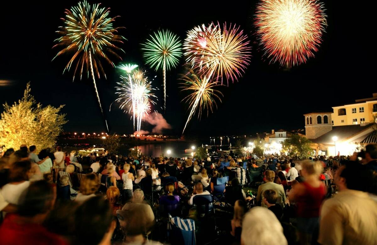 The Dec. 31 firework spectacle will light up the sky over the 320-acre Lake Las Vegas community ...