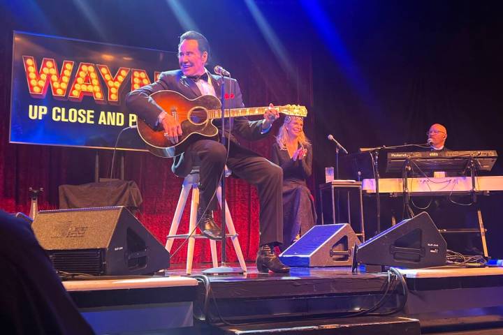 Wayne Newton performs at the Flamingo on the Las Vegas Strip on Monday, Dec. 5, 2022. (John Kat ...