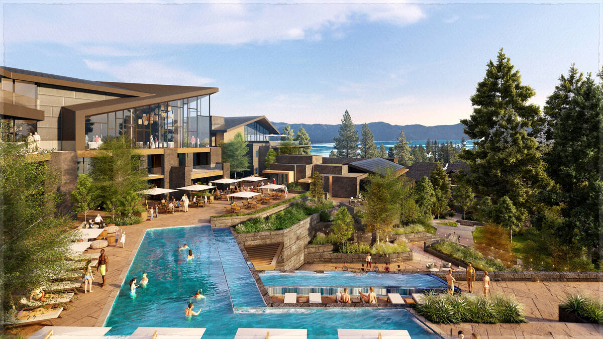An artist's rendering of the planned Waldorf Astoria Lake Tahoe. (EKN Development)