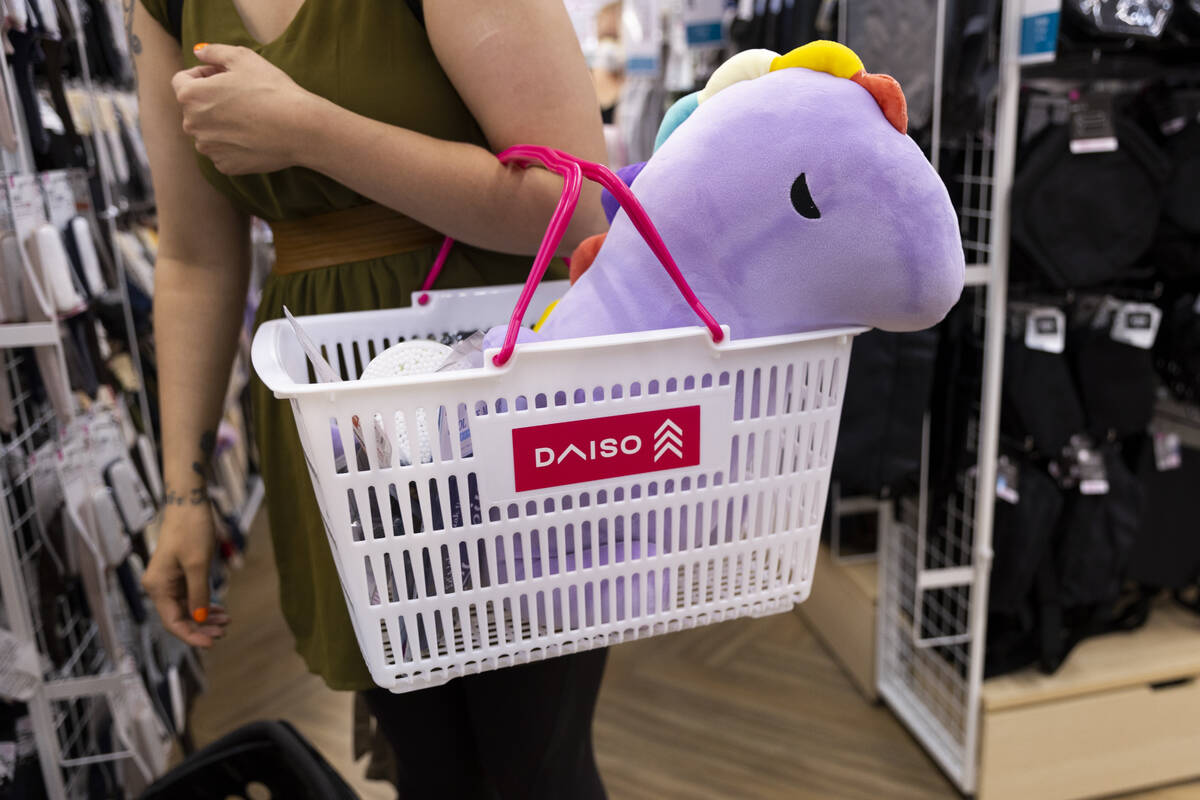 People shop at Daiso during the store's grand opening event in Downtown Summerlin in Las Vegas, ...