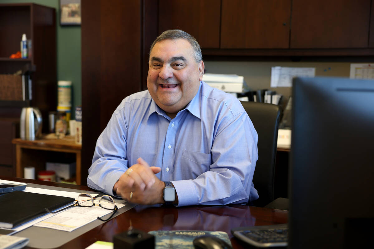 Clark County Registrar of Voters Joe Gloria at his office in North Las Vegas on Tuesday, Dec. 6 ...