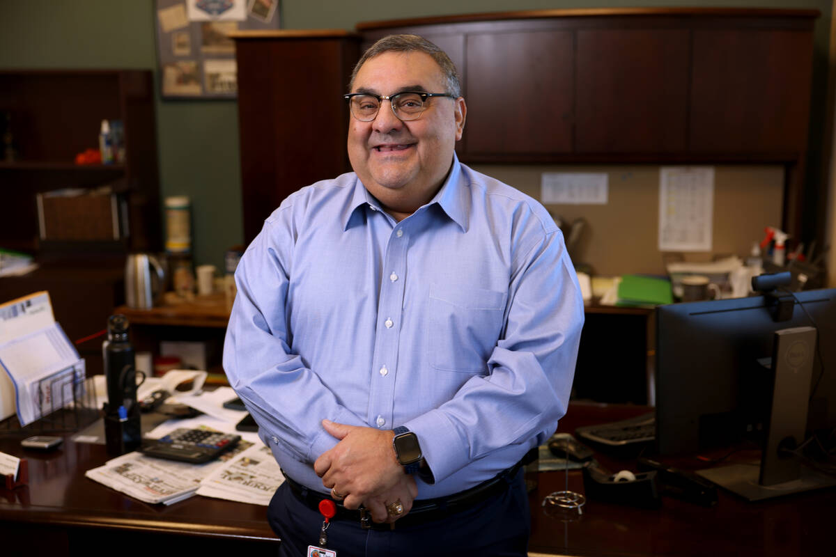 Clark County Registrar of Voters Joe Gloria at his office in North Las Vegas on Tuesday, Dec. 6 ...