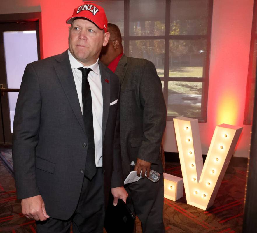 New UNLV football coach Barry Odom after being introduced a news conference at Richard Tam Alum ...