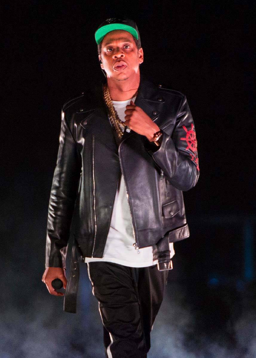 In this Nov. 26, 2017 file photo, Jay-Z performs on the 4:44 Tour at Barclays Center in New Yor ...