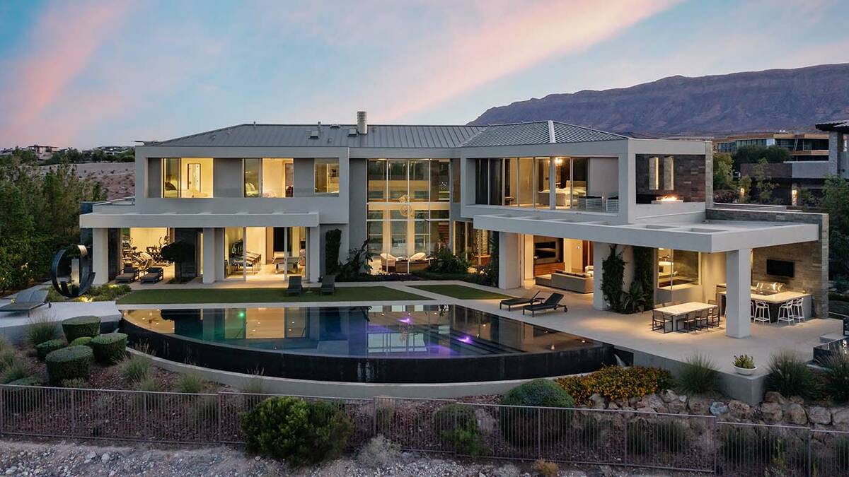 The $10 million Summerlin home is situated along the fifth fairway at Bear’s Best golf course ...
