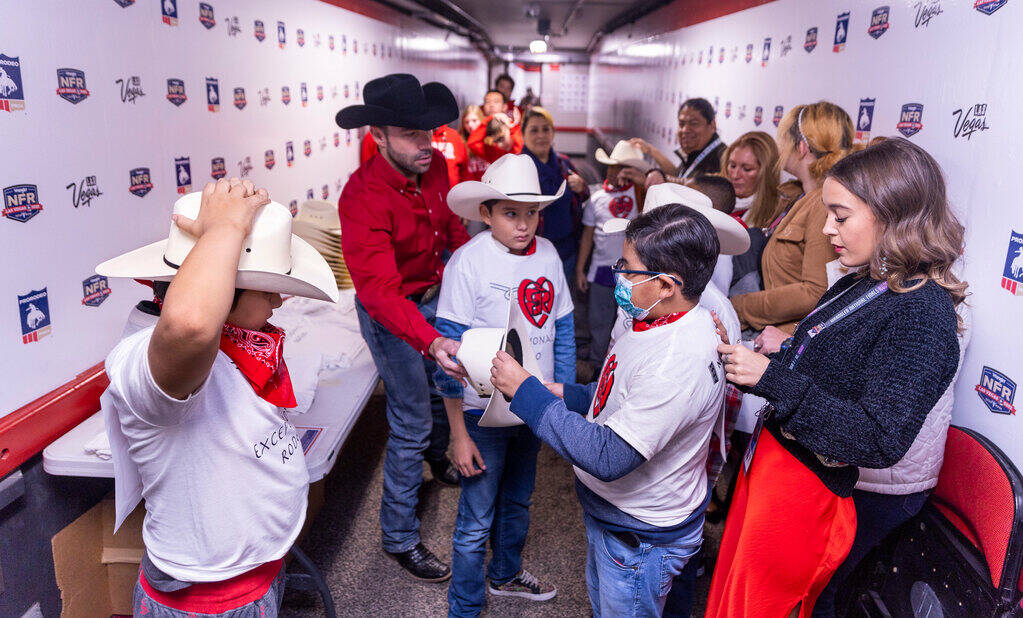Young participants don cowboy hats, T-shirts and competitor numbers during the 38th Exceptional ...