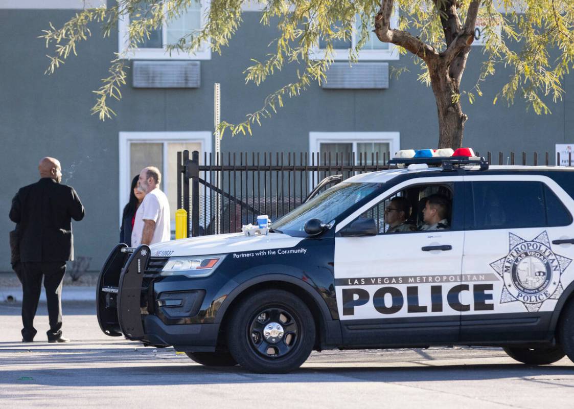Las Vegas police is investigating after two men were killed during a battle over a semi-automa ...