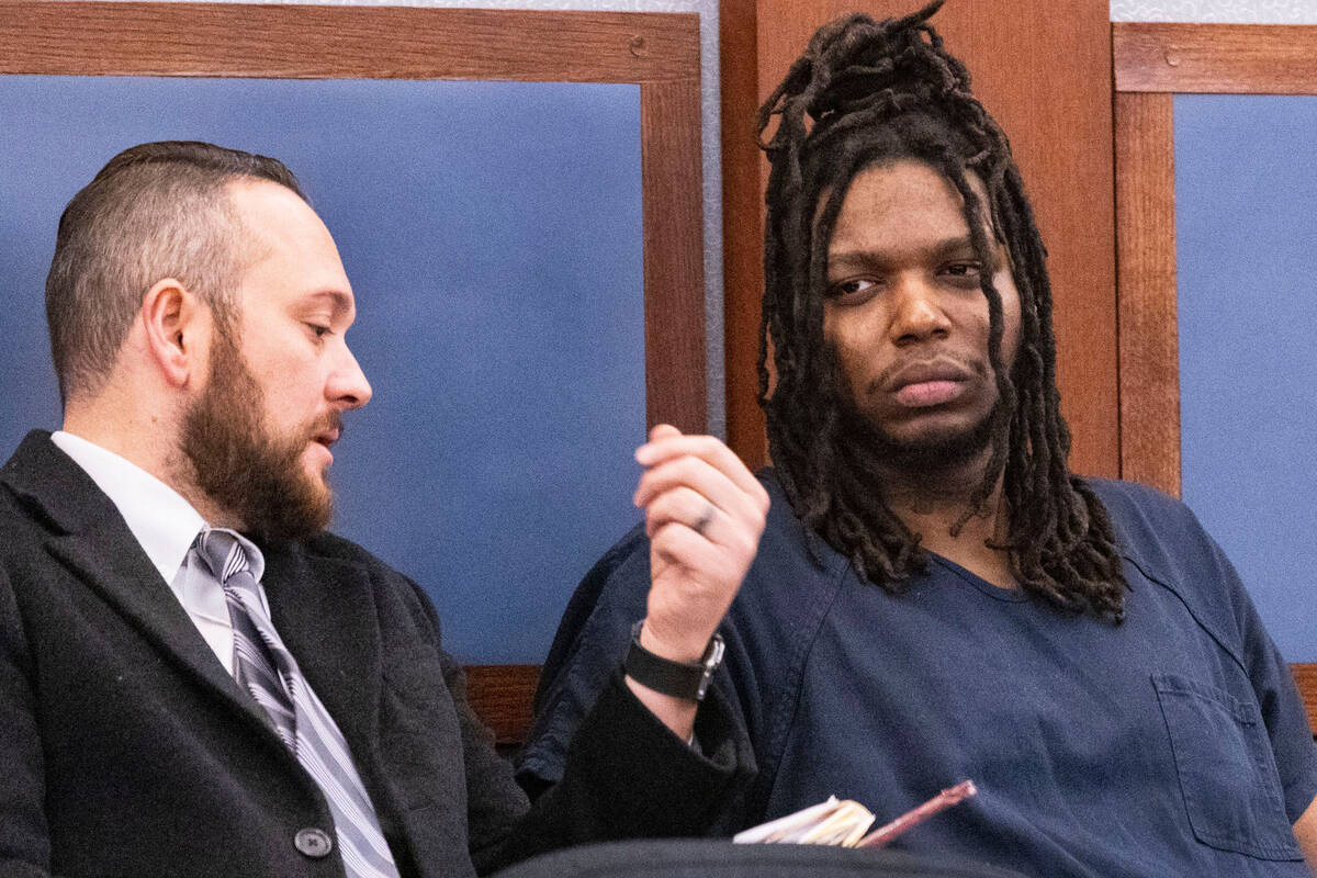 Rashawn Gaston-Anderson, right, listens to his attorney Michael Troiano, during his sentencing ...