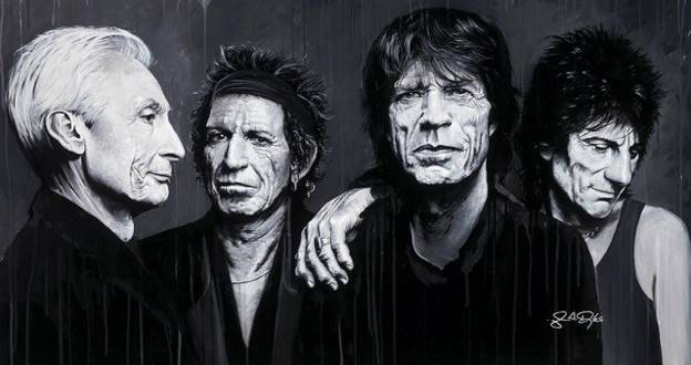 John Douglas's portrait of the Rolling Stones is part of Douglas's show at Animazing Gallery at ...
