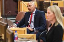 Ombudsman Carl Arnold asks questions during a fact-finding hearing in the death of Michael Alle ...