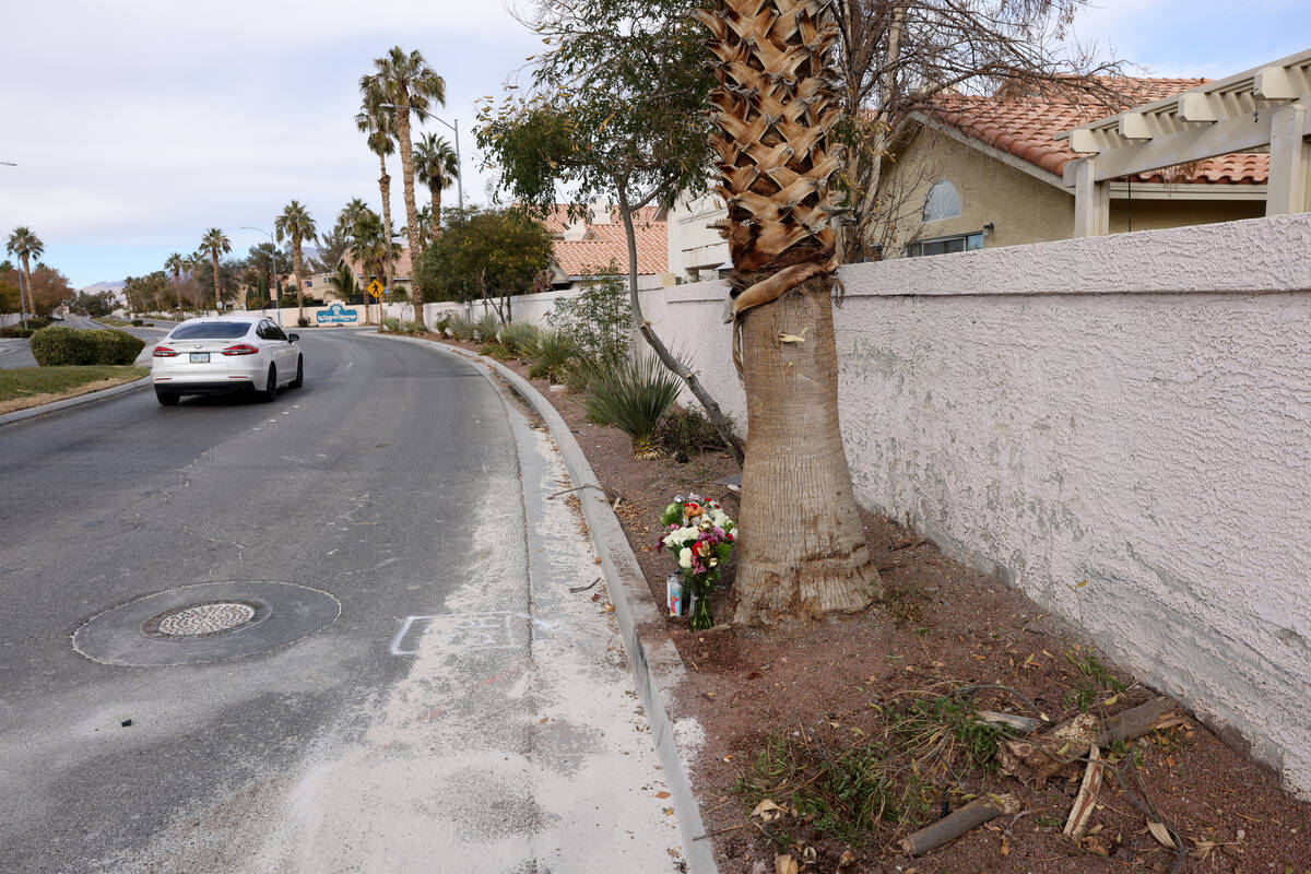 A makeshift memorial at the site of a deadly crash in the 5000 block of North Scott Robinson Dr ...