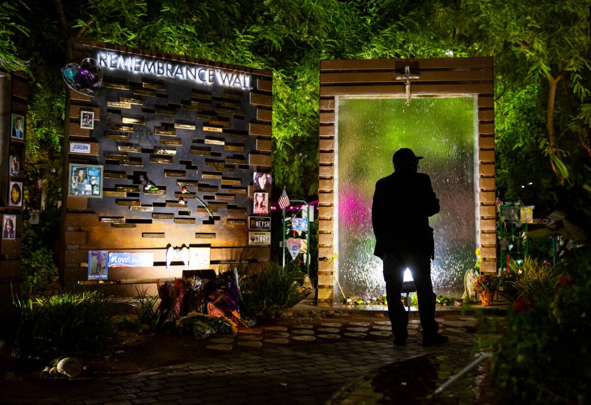 In this Oct. 1, 2020, file photo, the Rev. Bill Minson, walks through the Las Vegas Community H ...